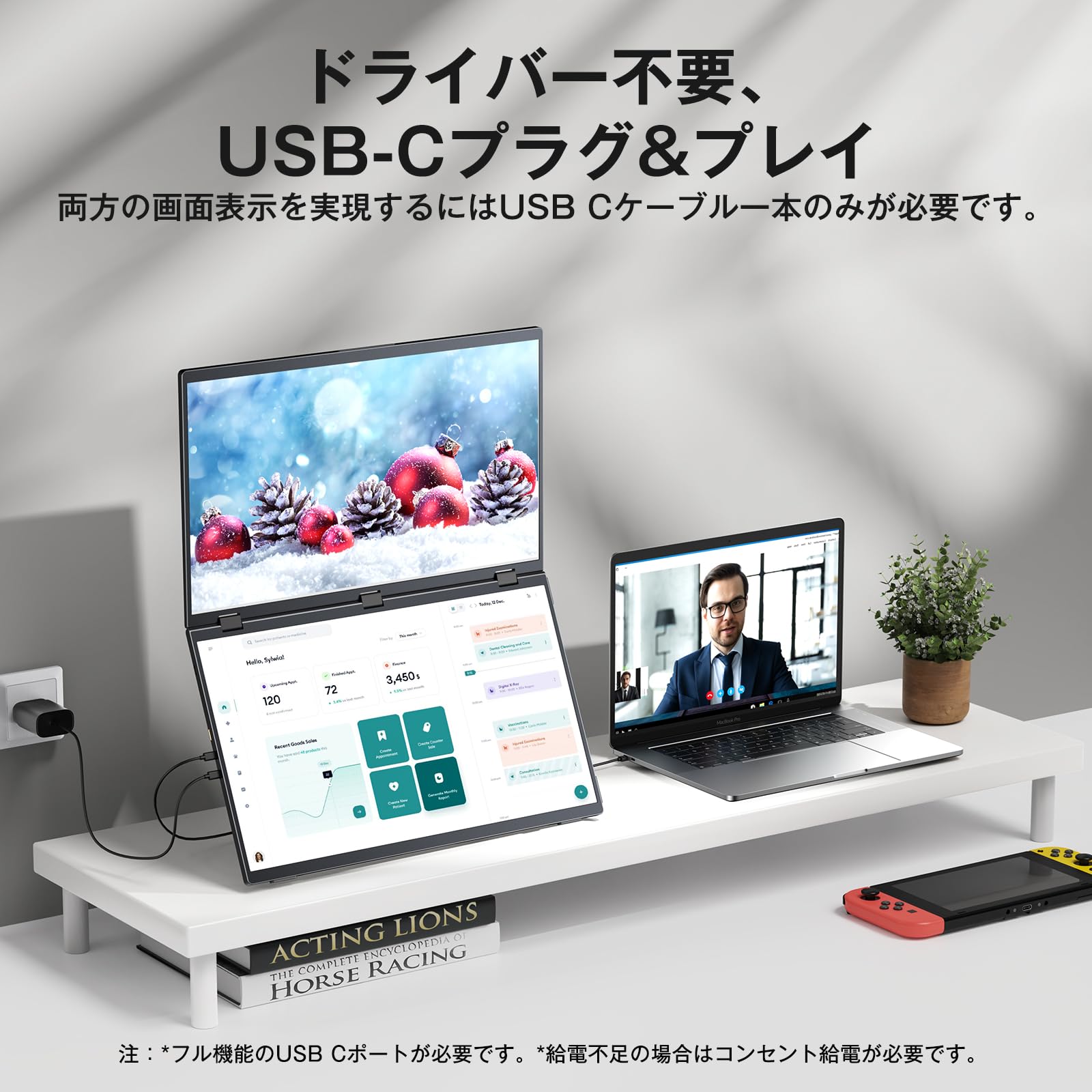 Amazon.co.jp: KEEPTIME デュアル モバイルモニター 18.5インチ
